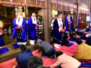 昨年の豆まきの様子